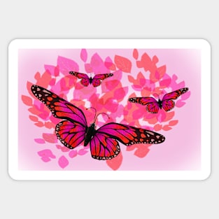 Red Butterflies Sticker